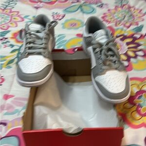 Women’s Nike dunk Gray and White Sneakers